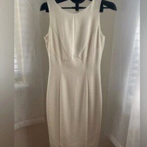 H&M Ivory Sleeveless Sheath Dress Size 8